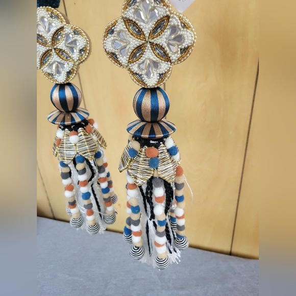 Two MacKenzie-Childs Cobblestone Beaded Tassels - Picture 5 of 11